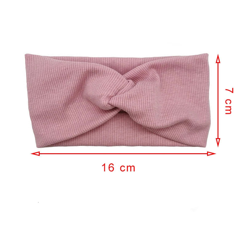 1 PCS Spring Summer Solid Color Baby Headband Girls Twisted Knotted Soft Elastic Girl Headbands Hair Accessories Large Size 240625