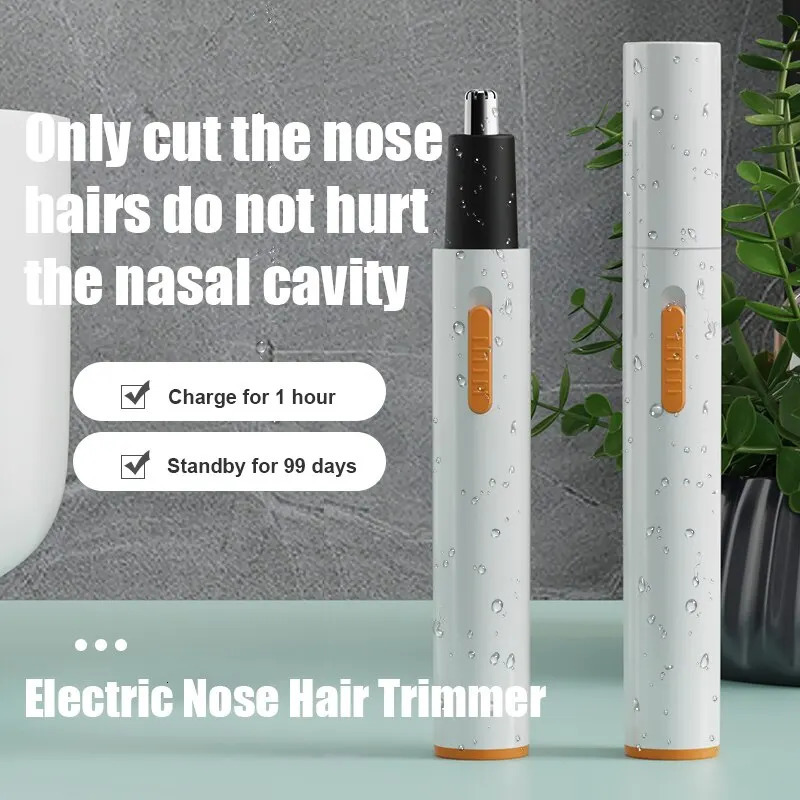 Electric Nose Hair Trimmer Usb Charging High Quality Electric Portable Men and Women Mini Nose Hair Trimmer 240627