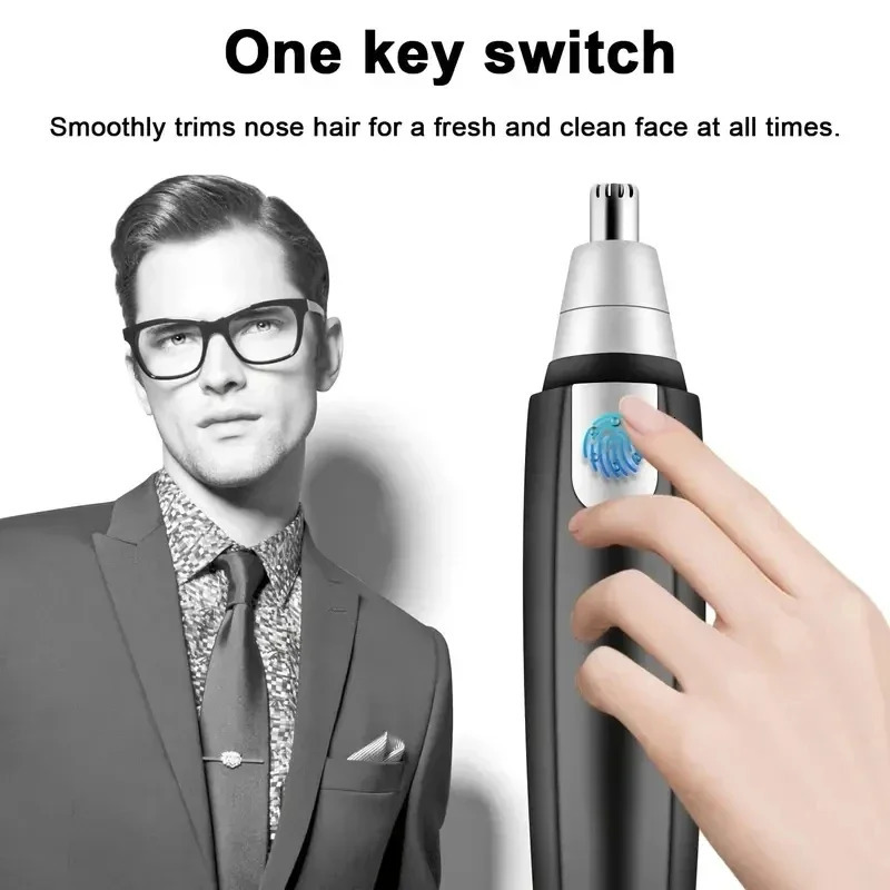 1PC Electric Nose Hair Trimmer Professional Painless Nose And Ear Hair Trimmer For Women Men Waterproof Stainless Steel Head 240627