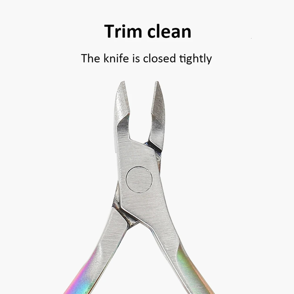 Stainless Steel Nail Art Cutter Scissor Cuticle Clipper Pusher Dead Skin r Kit Manicure Pedicure Tools Nail Push 240627