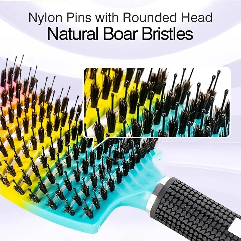 Large Curved Spareribs Combs Women's Root Fluffy Shape High Head Top Artifact Long Straight Hair Curled Pig Mane Comb Brush F628-7