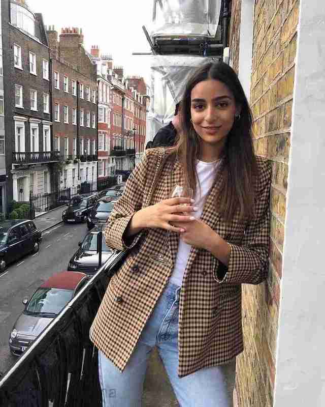 Women Jackets Coats Women's Autumn New Checkered Double breasted Coat Personalized Suit Top 5 Colors
