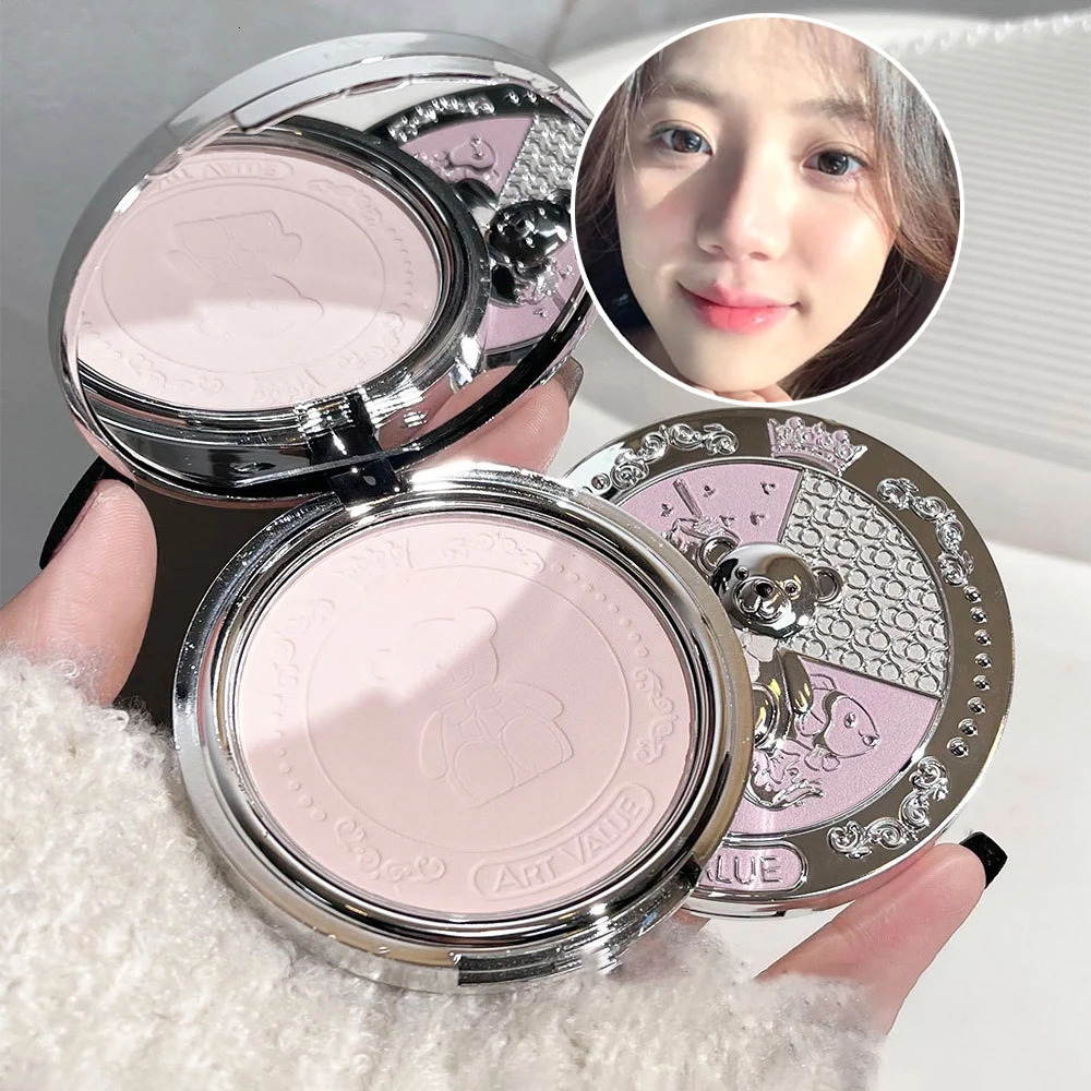3 Color Natural Pink Loose Powder Oil Control Waterproof Mineral Face Pressed Makeup Powder Cosmetic Long Lasting Setting Powder 240627