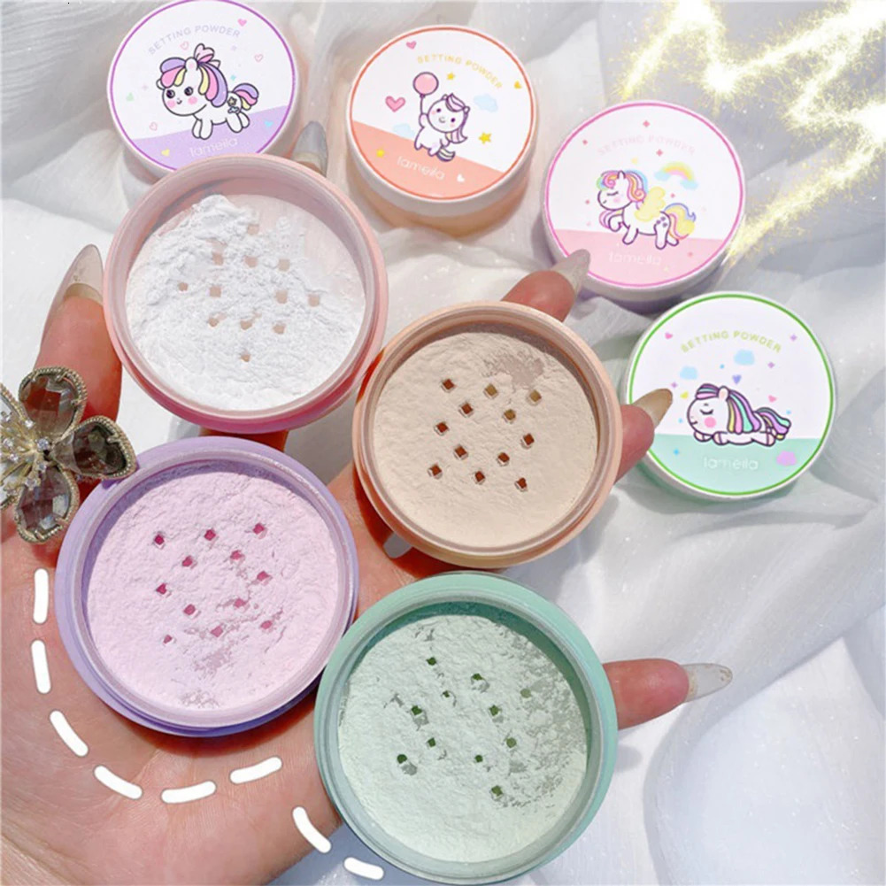 Loose Powder Makeup Oil-control Long Lasting Waterproof Cosmetic Face Powder Translucent Powder Highlighter Professional Makeup 240627