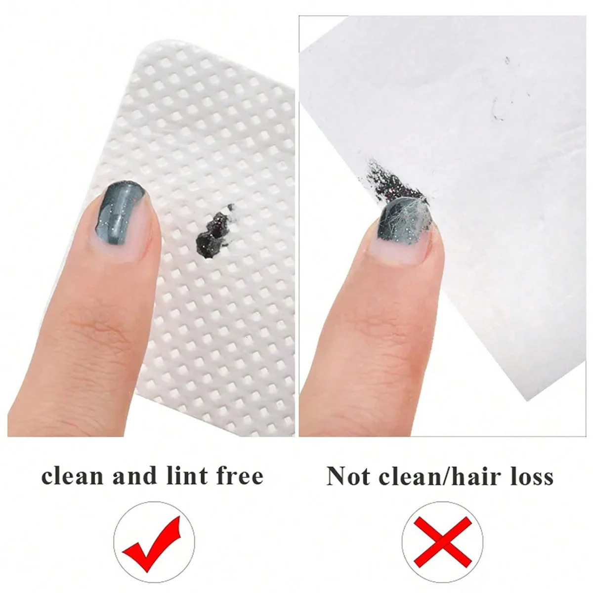 Lint Free Cotton Pads Nail Polish r Wipes Cleaning Tool Nail Art Cleaning Wipes Tips UV Gel Polish Removal Pad Paper Wipes 240627