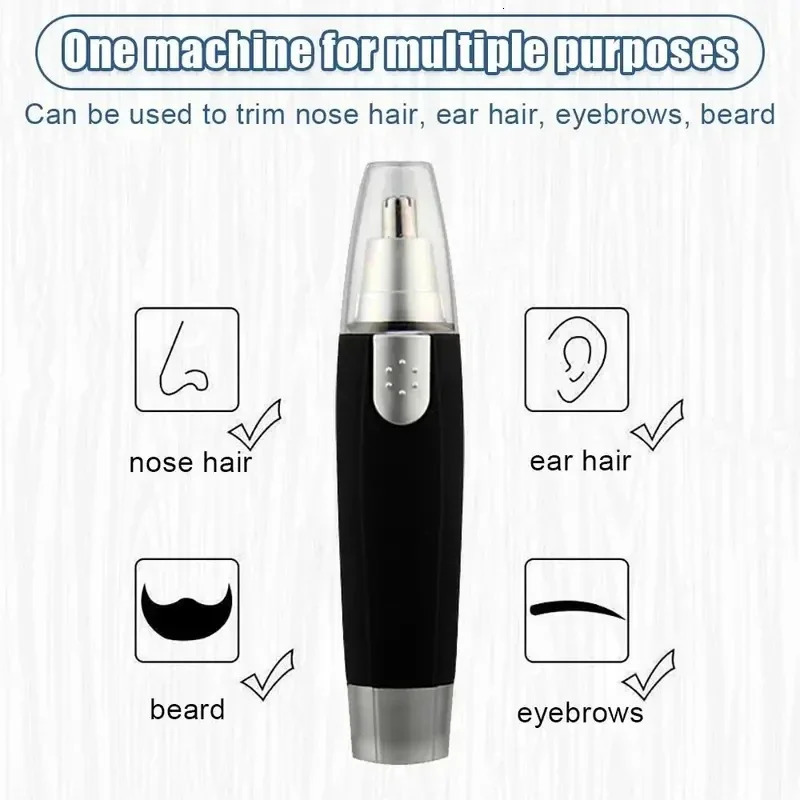1PC Electric Nose Hair Trimmer Professional Painless Nose And Ear Hair Trimmer For Women Men Waterproof Stainless Steel Head 240627