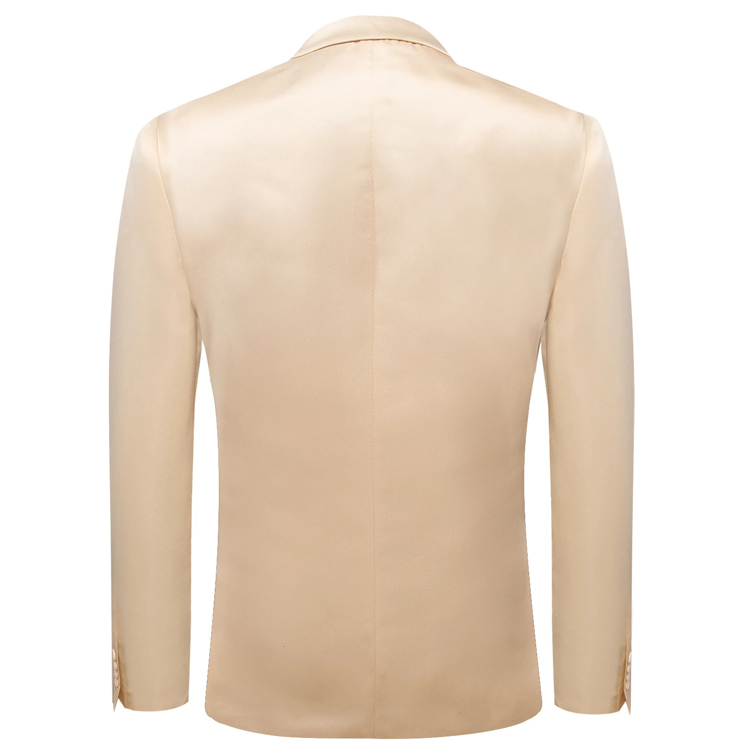 Hi-Tie Champagne Jacquard Solid Mens Suit Shawl Collar Tuxedo Blazers Jacket Coat Groom Dress For Wedding Business Party 240626