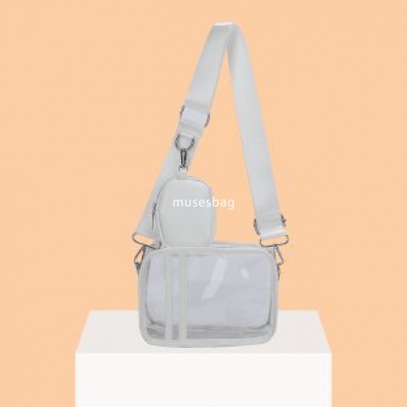 Fashion Women's Designer New PVC Knitted Colorful Shoulder Strap Diagonal Strap Bag Small Zero Wallet Korean Multi functional Small Square Bag Si