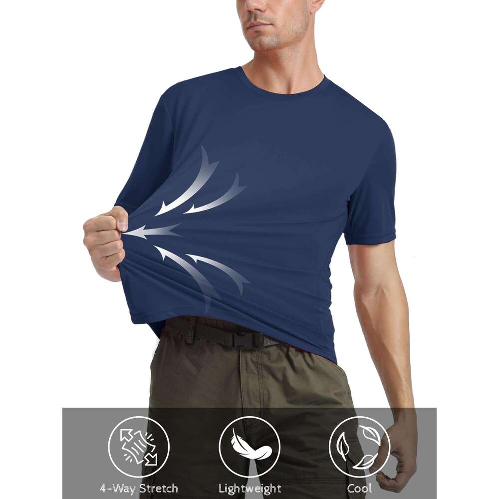 Mens Short Sleeve T-Shirt designer tops Quick Dry Athletic Running Workout Fishing Top Tee Performance Shirts Size s-2xl