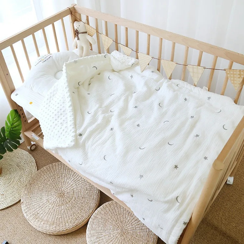 Thick Baby Quilt Pure Cotton Spring Autumn Winter born 100x120cm 120x150cm Pacify Kids Children Blanket For Bed 240627