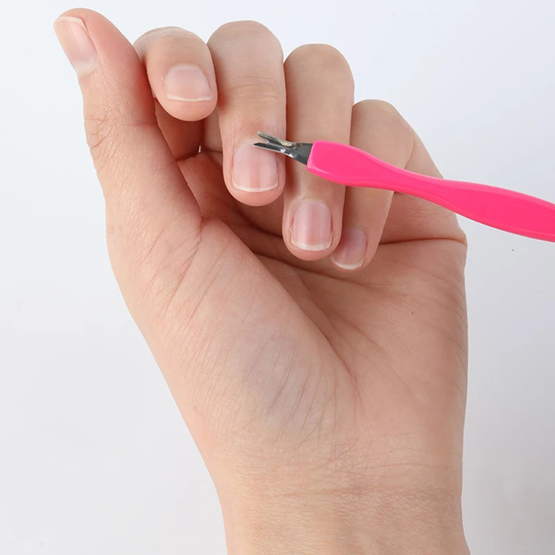 10Pcs Dead Skin r Nail Art Fork Cuticle r Nipper Pusher Trimmer Stainless Steel Pedicure Nails Care Nail Tools 240627
