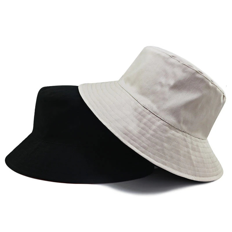 Big Size Bucket Hats Plus Size Man Hat Large Head Outdoor Panama Caps Cotton Huge Fisherman Hats 56-59cm 59-64cm 240626