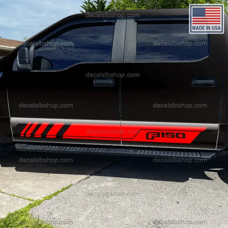 Ford F150 Stripes Sidedoor Decals Stickers Vinyl Side Doors Decal Graphic F-150 u
