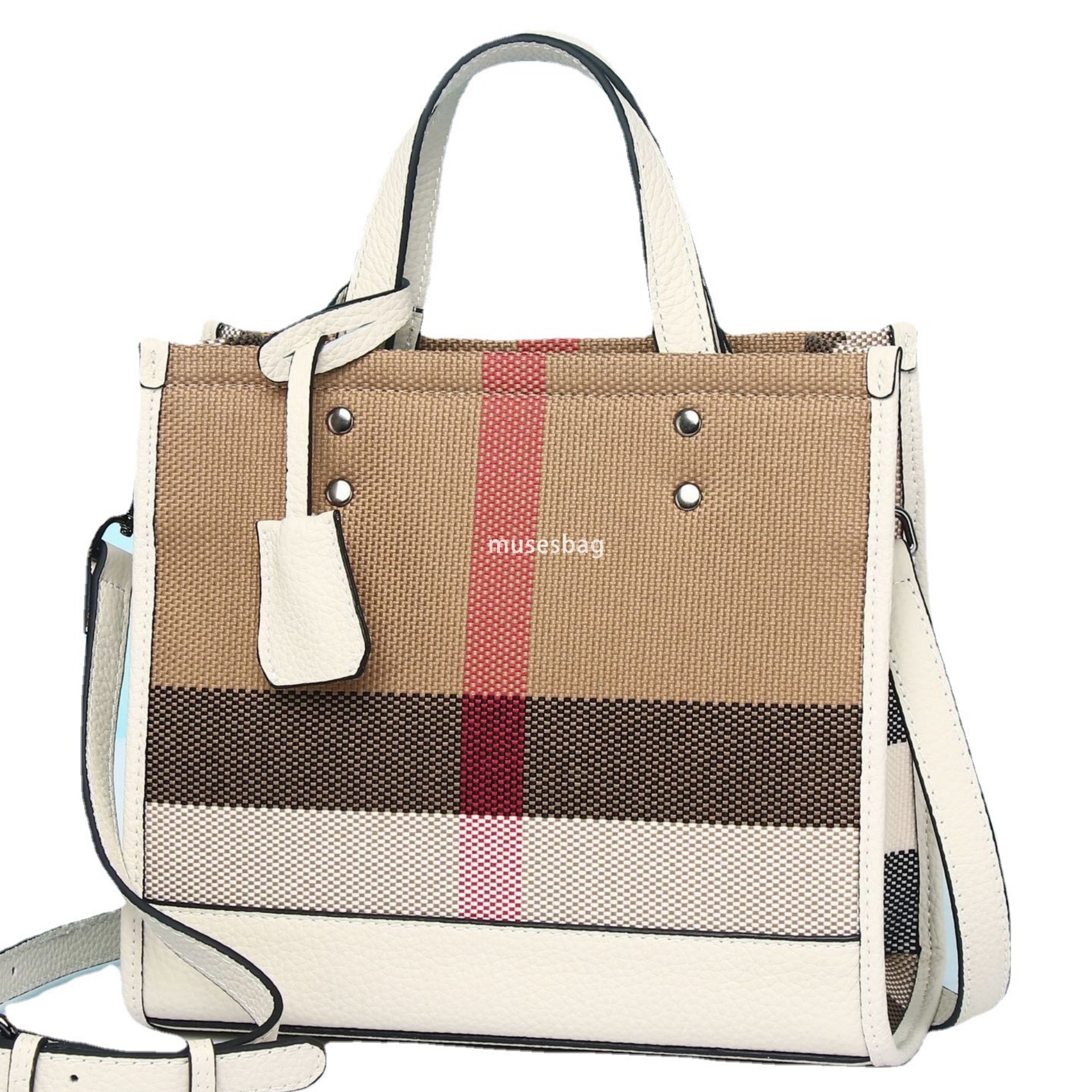 European and American fashion casual leather small square trendy new high-end plaid cowhide hand-held crossbody bag for women f6ba