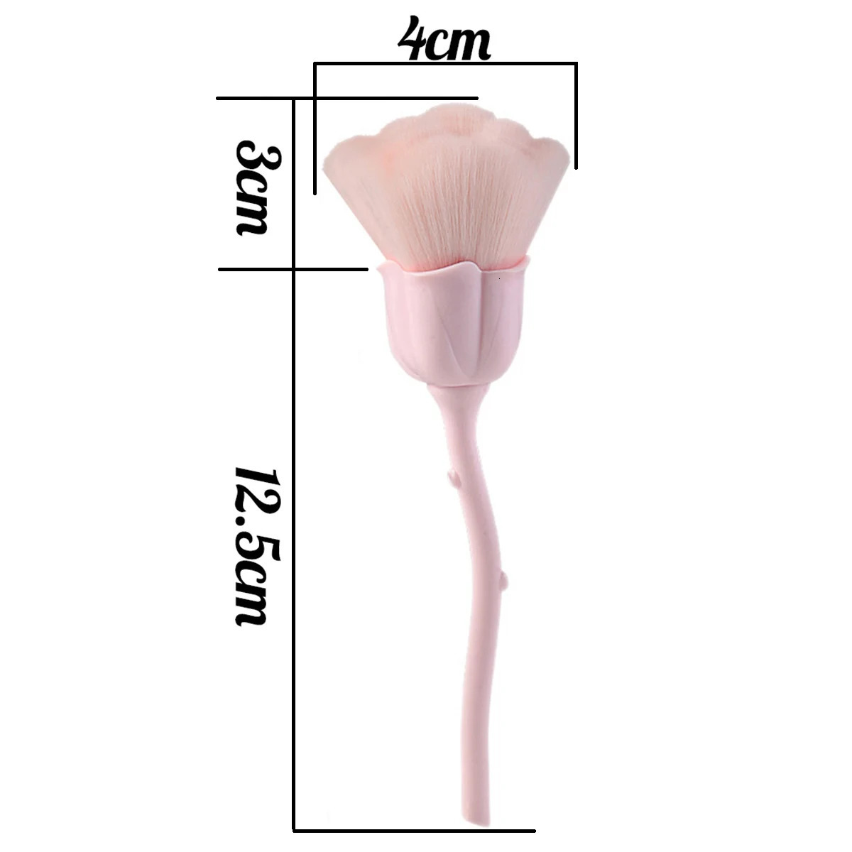 Flower Nail Brush For Manicure Rose Nail Art Brush Nail Accesories Tools Round Small Gel polish Dust Cleaning Brushes 240627