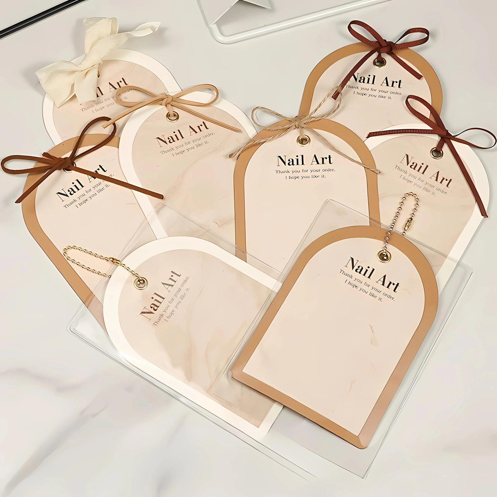 5 PCS Nail Sample Storage Organizer with Dustproof Bag Storage Ins Style Wear Nail Art Display Cards for Stand Manicure Tools 240627