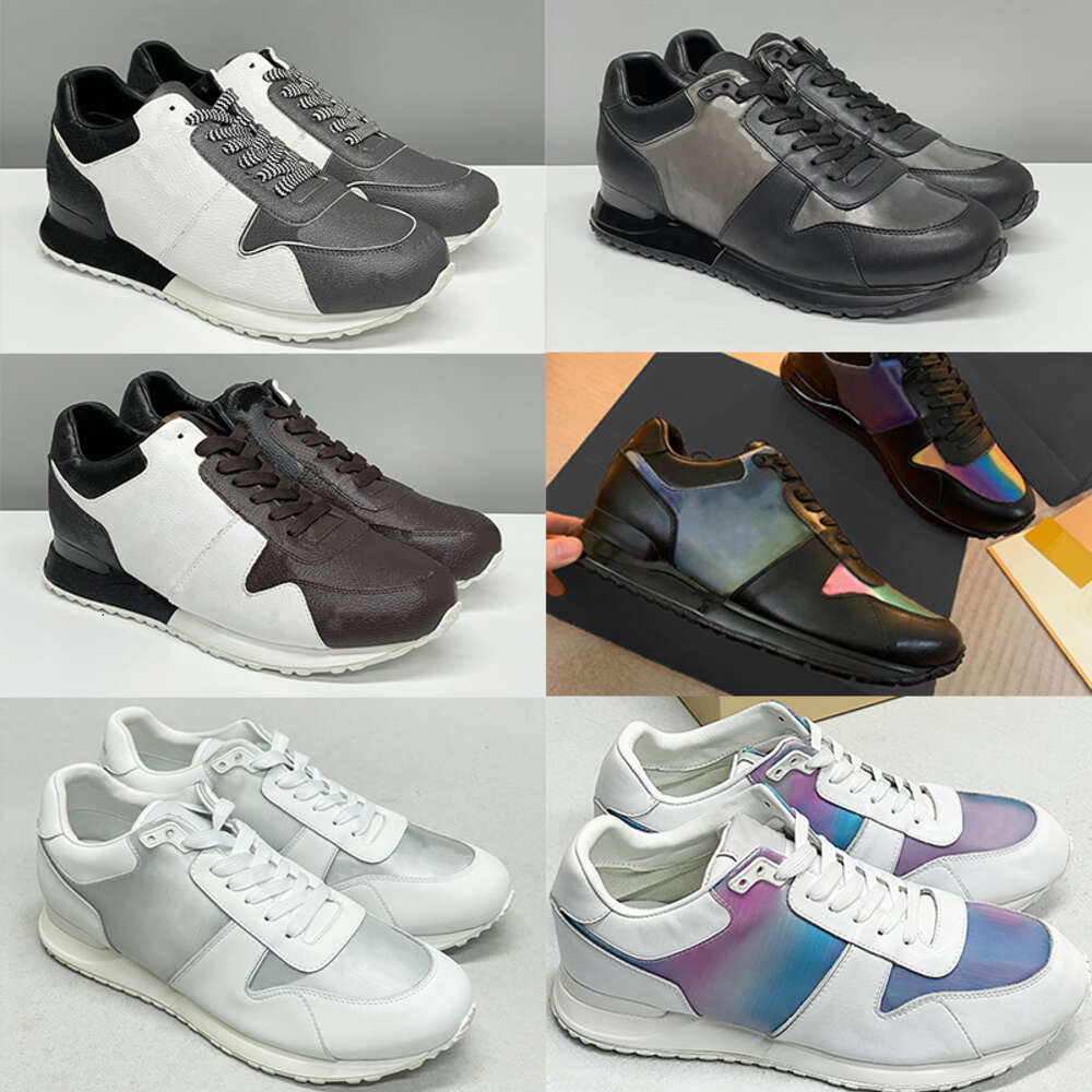 Men Woman Casual Shoes Designer Luxury Leather Trainers Fashion Rubber Outsole Sneaker Top Classic Run Away Sneakers Mixed Color Flats Trainer Shoes 012