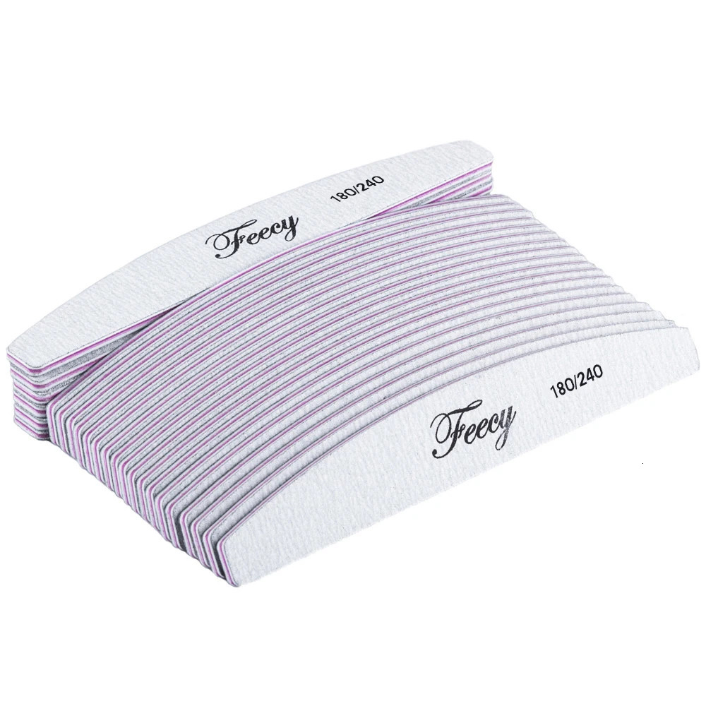 10Pcs/Lot Nail File Buffer Double Side Nail Files Buffer 80/100/150/180/240 Grit Limas Trimmer Lime Nail Art Ongle Manicure Tool 240627