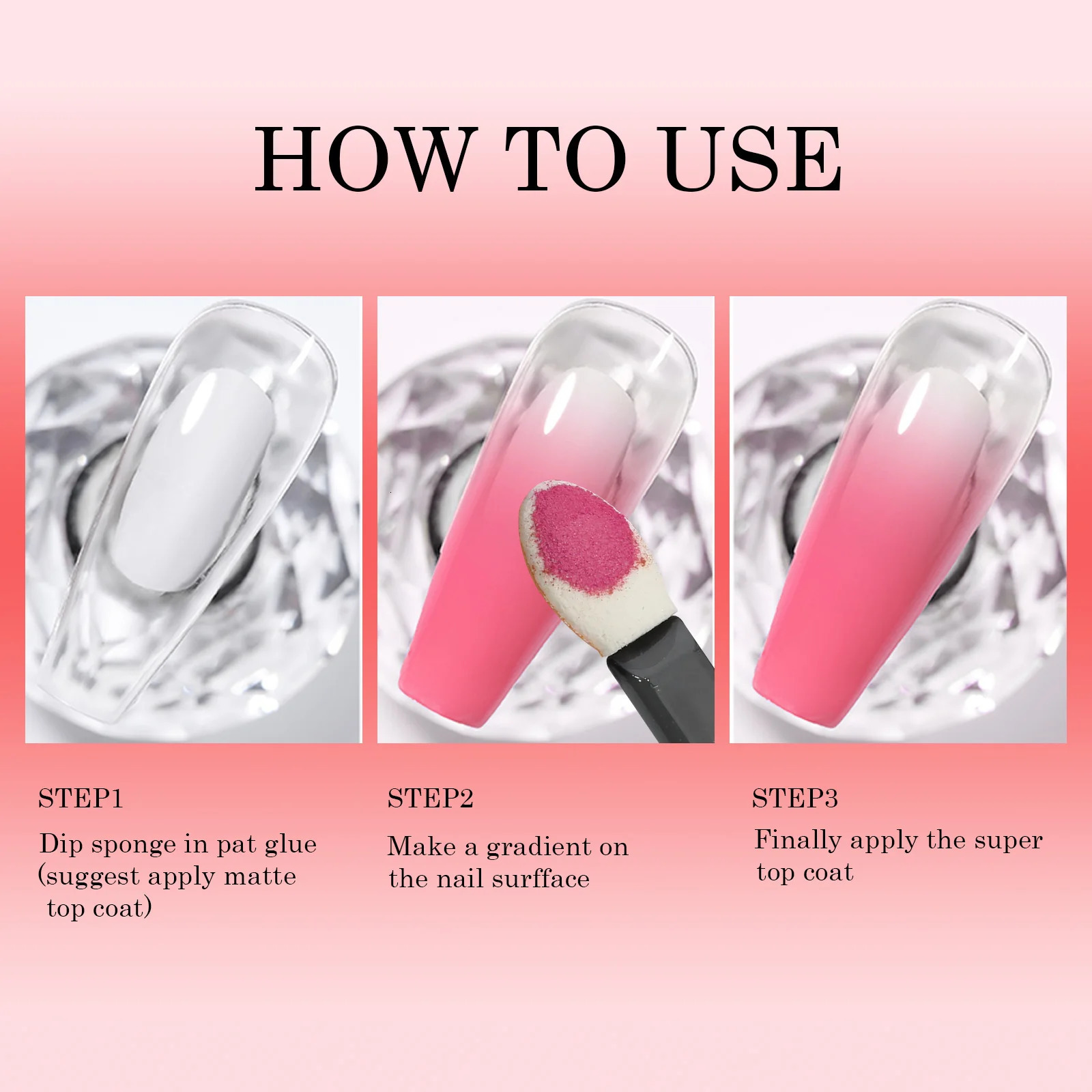 9pcsset Gradient Nail Powder Palette Colors Nail Gradient Glitter Pigment Set Chrome Powder Manicure Accessories Mirror Effect 240627