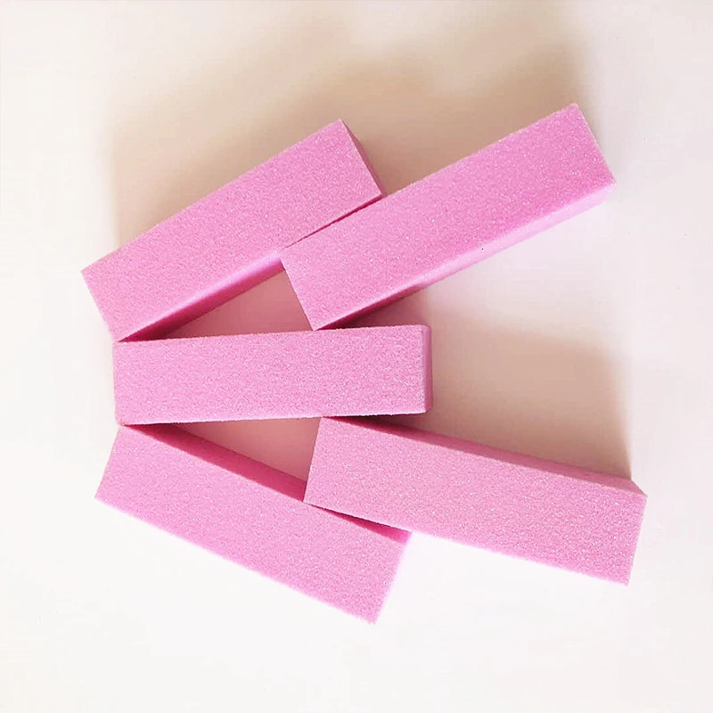 Pink Buffing Sanding Files Block Pedicure Manicure Care Sponge Nail Art Buffer Grindig Polishing No Hurt Nail Art Tools 240627