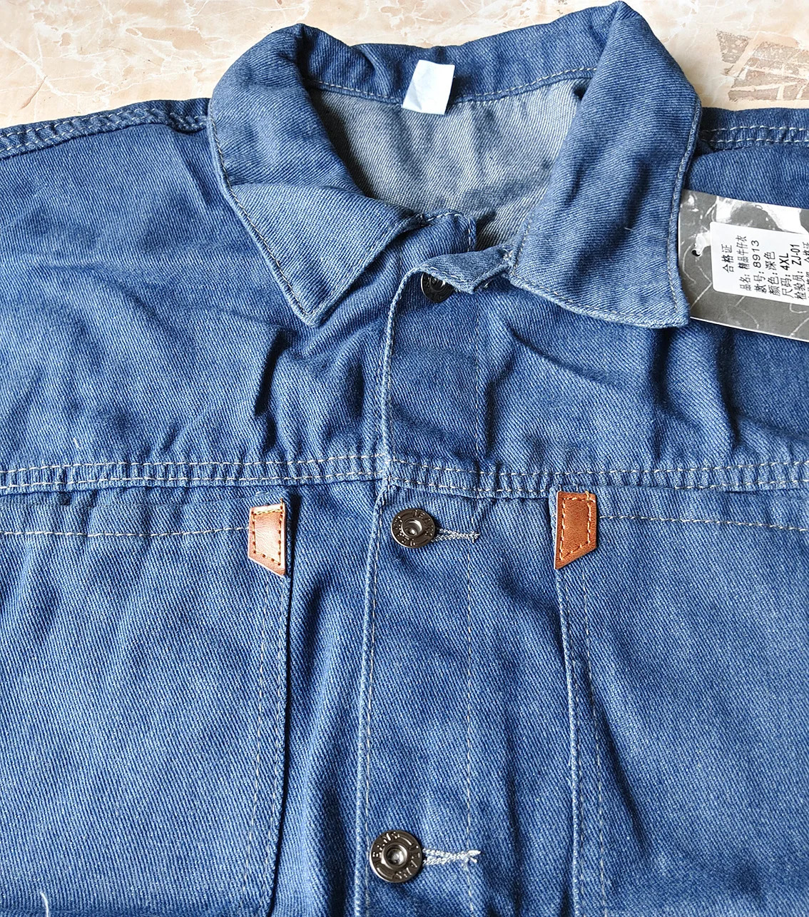 Warehouse clearance and leak detection denim jacket Mens wearresistant windproof winter middleaged overweight loose denim 240618