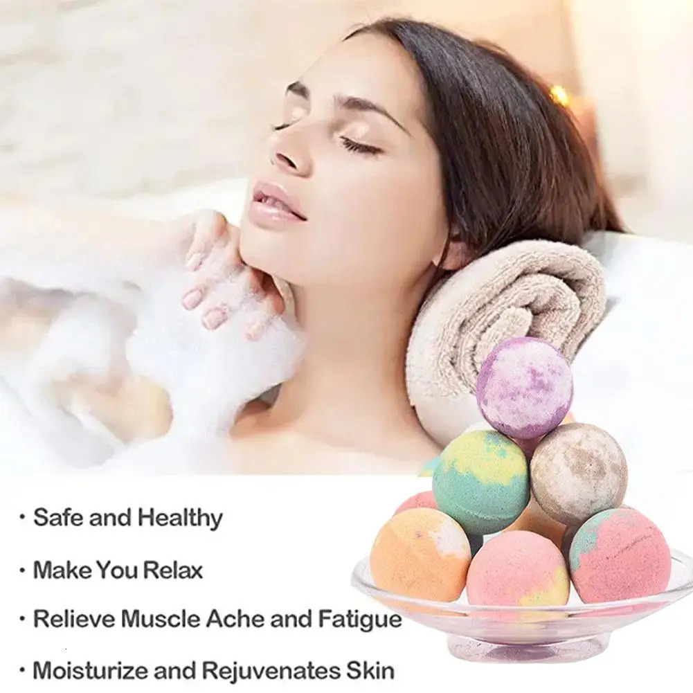1PCS Bubble Small Bath Bombs Body Stress Relief Exfoliating Shower SPA Moisturizing Fragrances Aromatherapy Salt Bath Ball W4G9 240627