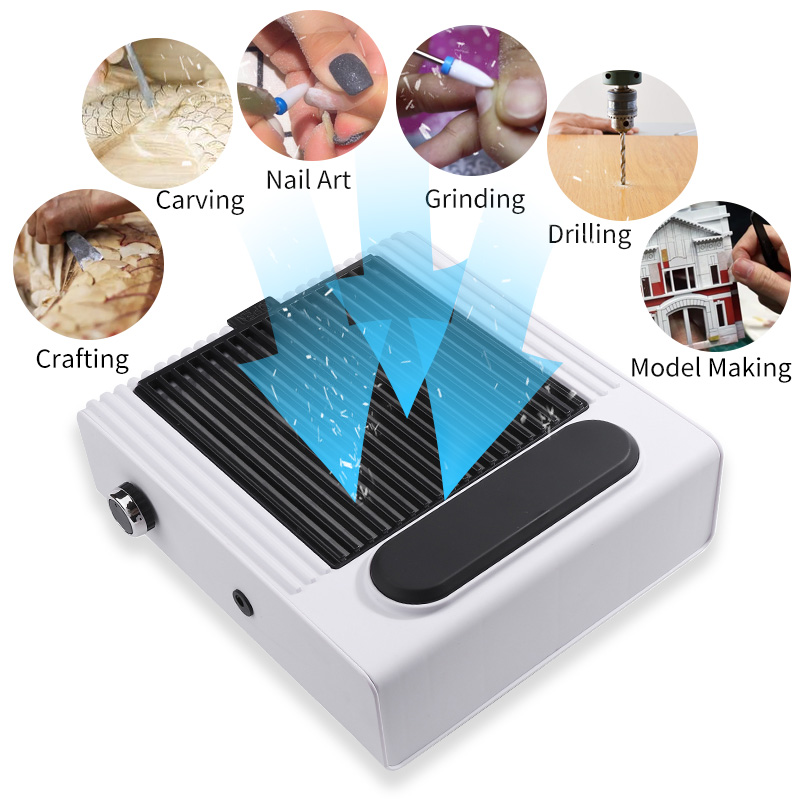 Nail Dust Collector Vacuum Cleaner Gel Nails Powder Reducer Absorber Sucker Extractor Fan for Manicure Professional Aspirator