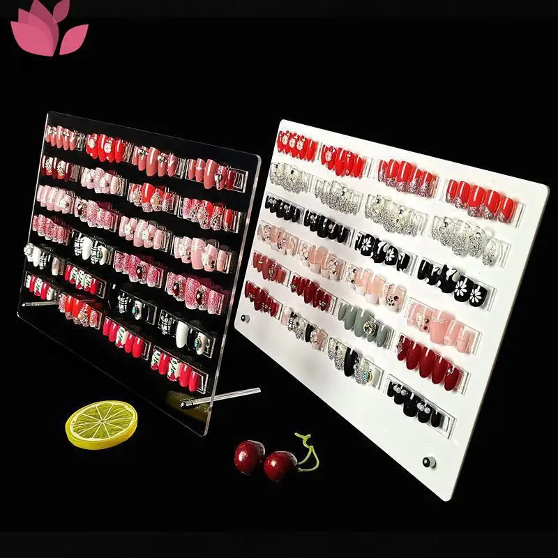 Model Nail Display Board Acrylic Nail Gel Polish Varnish Color Display Card Book Chart False Nail Tips Dedicated Painting Show 240627