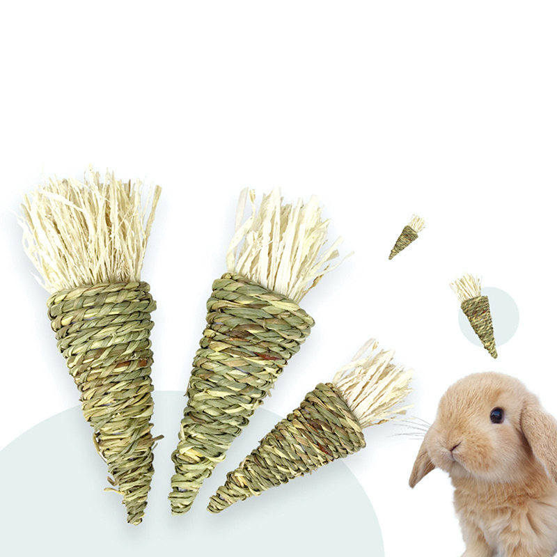 1pc Hamster Rabbit Chinchilla Molar Toy Rattan Bite Resistant Hamster Molar Toy
