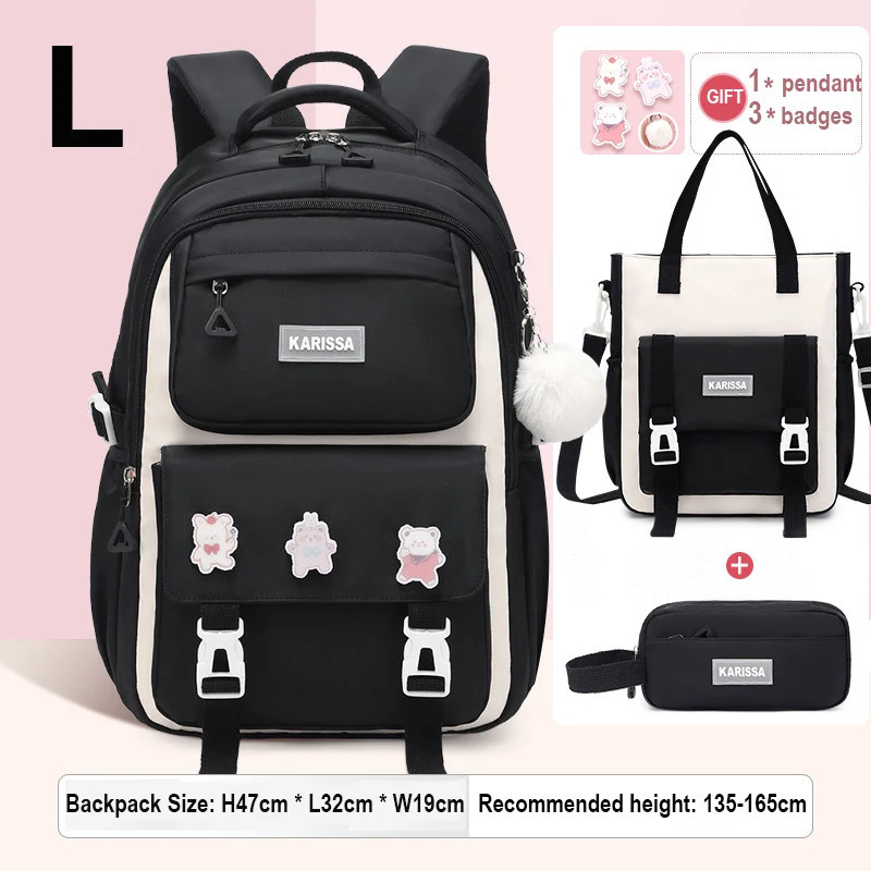 3pcs Sets Kids Backpack for Girls Gift Large Capacity School Bags Backpack for Elementary Primary School Bookbag Bag Mochilas 240621