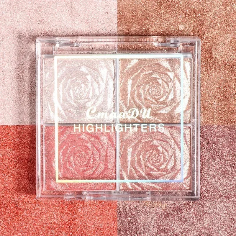 Highlighter Contour Palette Makeup 3D Bronzer Matte Contour Powder Rose Blush Highgloss Palette Cosmetics 240627