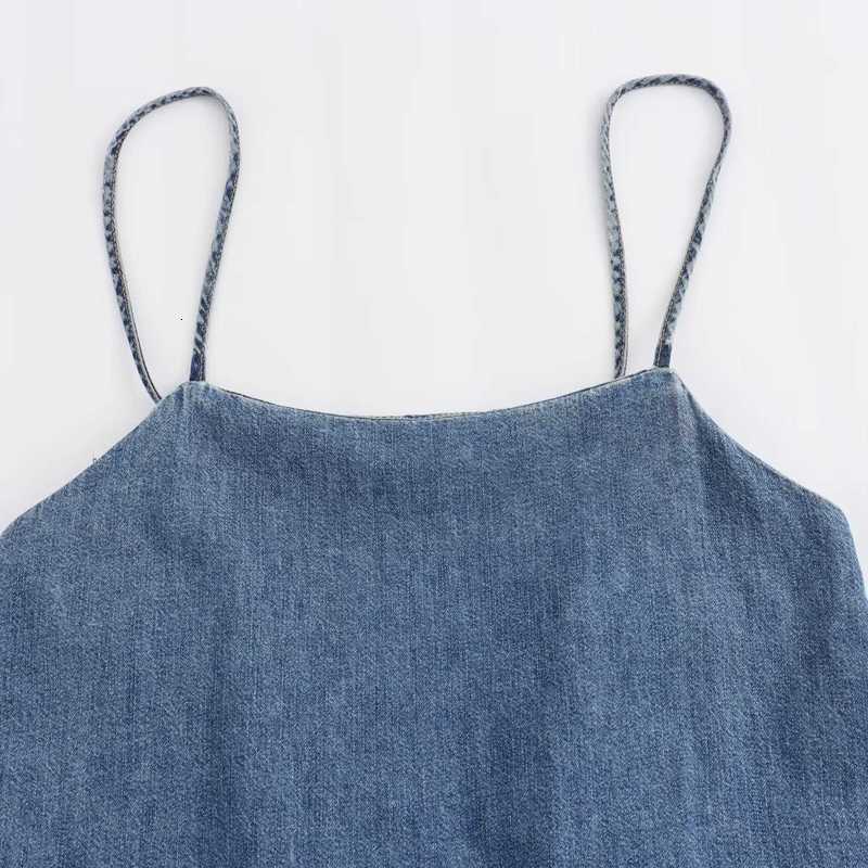 Basic Casual Dresses Women skirt women's summer denim style temperament backless suspender dress midi dress for women