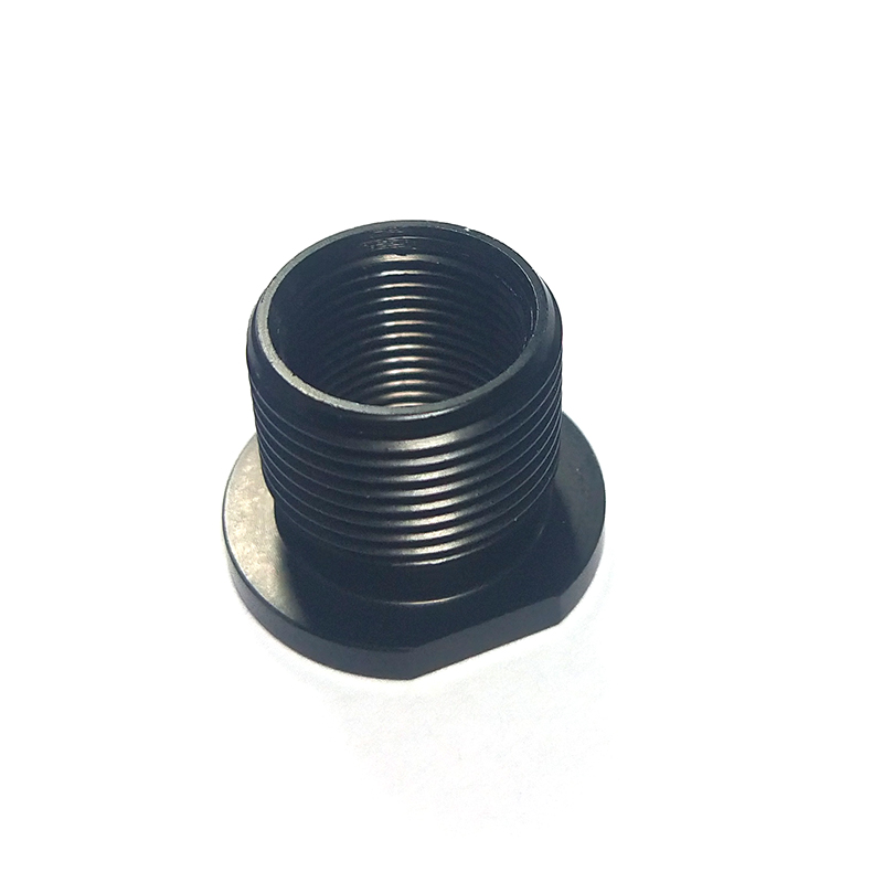 New Black Aluminum 5/8-24 to 1/2-28 adapter fitting 5/8x24 to 1/2x28