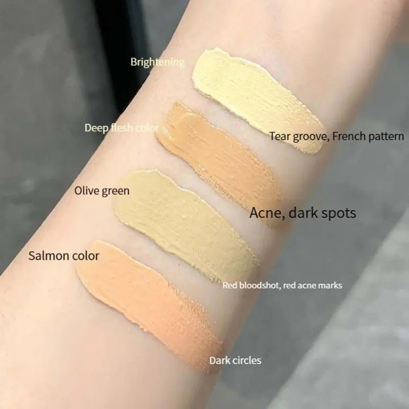 Four-color Concealer Concealer Spots Tear Grooves Law Lines Dark Circles Brighten And Even Skin Tone 240627