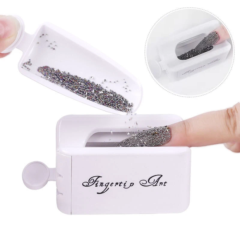 Nail Glitter Powder Drill Recycling Box Dip Container Manicure Nails Art Accesoires Storage Tools Nail Sequins Set Gift