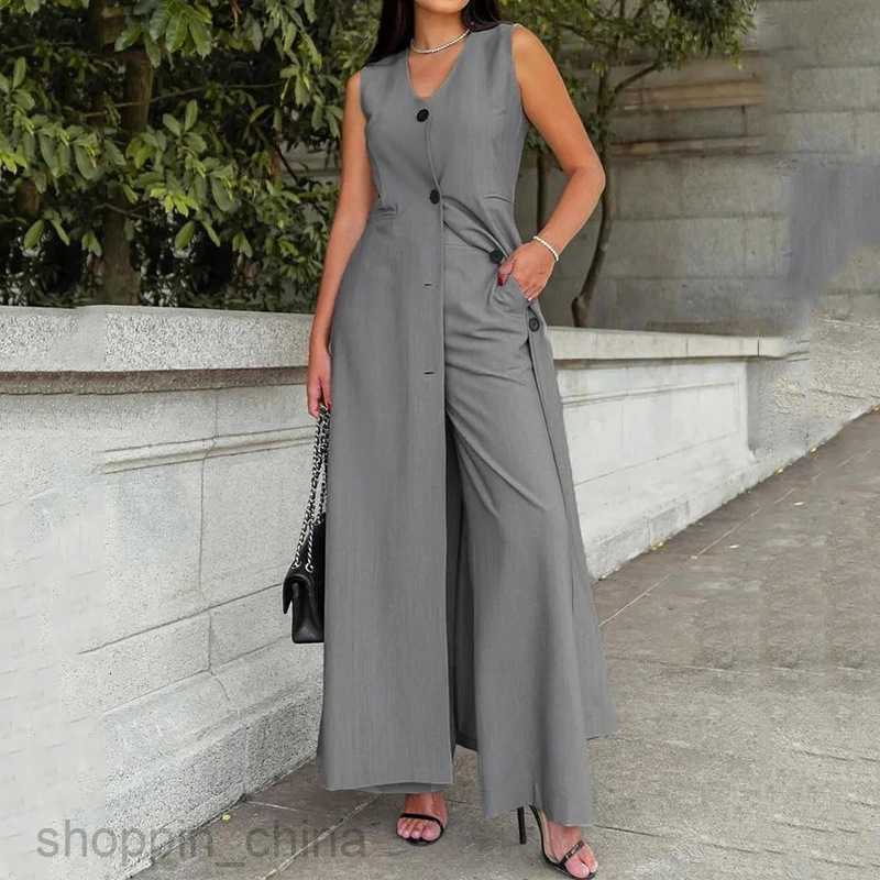Basic Casual Women Dresses Women's Autumn New Fashion Casual Sleeveless Solid Color Long Two Piece Set