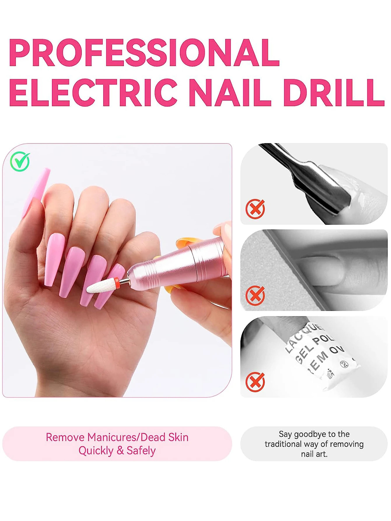 Professional Wireless 35000RPM Rechargeable Electric Nail Drill Machine Multifunctional Nail Polishing Manicure Machine Supplies 240627