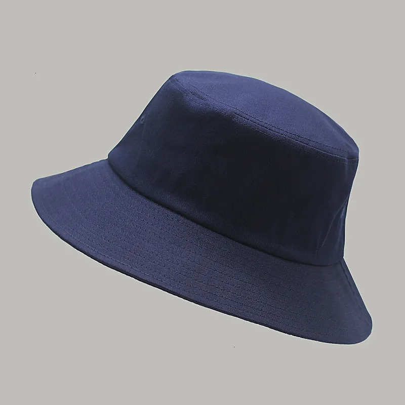 Big Head Man Large Size Sun Hat Women Blank Fisherman Hat Pure Cotton Panama Cap Plus Size Bucket Hats 54-57cm 57-60cm 60-63cm 240626