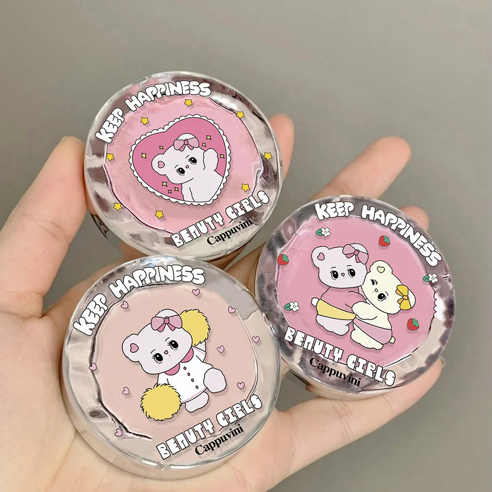 Bear Soft Focus Highlighting Powder Cappuvini Matte Controls Shine Smooths Complexion Highlighting Powder 240627