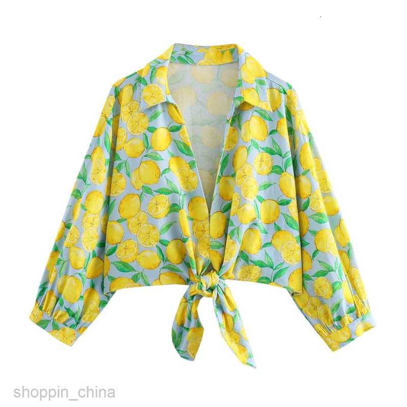 Women Two Piece Sets Pants Summer Women's Polo Collar Printed Cardigan Bow Decoration Shirt+Shorts Casual Set B6