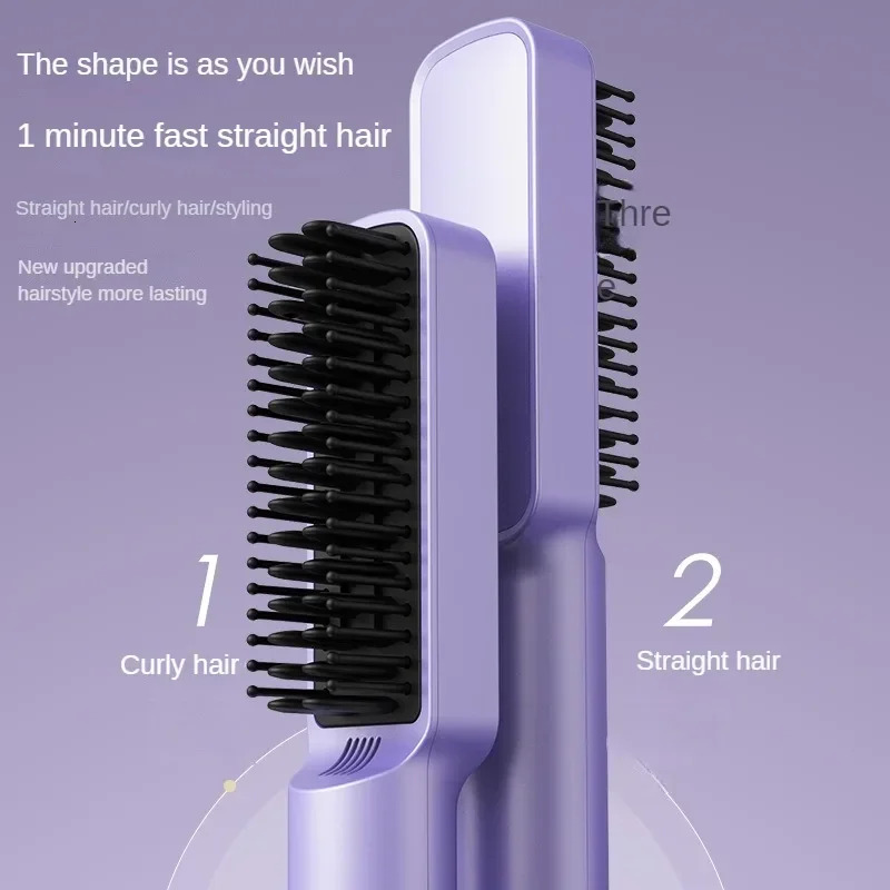 Electric Hot Straight Home Use Curly Hair Two-in-one Comb Three-speed Temperature For Different Needs F628-40