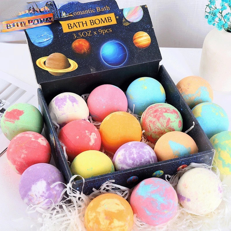 Bath Bombs Bathroom Easy Carry Skin Exfoliating Bubble Balls 1 Box Exfoliation Anti-fatigue Skin Care Products Fragrance 240627