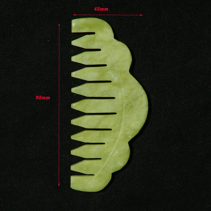 Jade Massage Comb Head Massager Hair Brush Gua Sha Board Stone Brush Scalp Massager Meridian Comb Hair Treatment Scalp Care