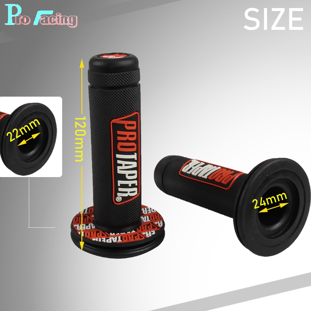Motorcycle Handle Grips 22mm 24mm Universal Rubber Gel Hand Grip Brake Hands Dirt Bike MX Enduro 7/8" Handlebar For Protaper