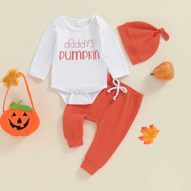 Pajamas Baby clothing Halloween clothing long sleeved jumpsuit+pants+hat set baby cotton autumn clothing WX5.31