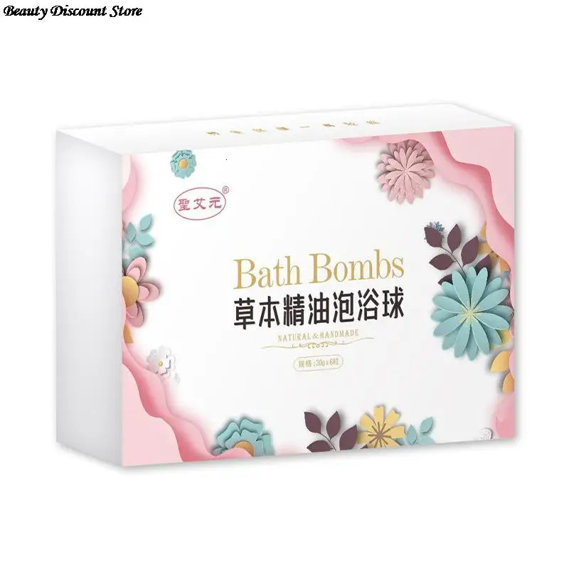 12Pcs Herbal Essential Oil Bubble Bath Ball Bombs Handmade Natural Bath Bathing Spa Foot Set Gift Ball Bath Mini 240627