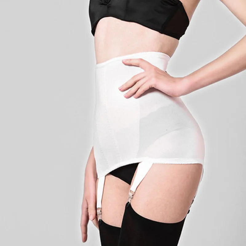 Vintage Open Bottom Girdle Garters with 4 Straps Metal Clips Suspender Belt for Thigh High Stockings Lingerie 240627