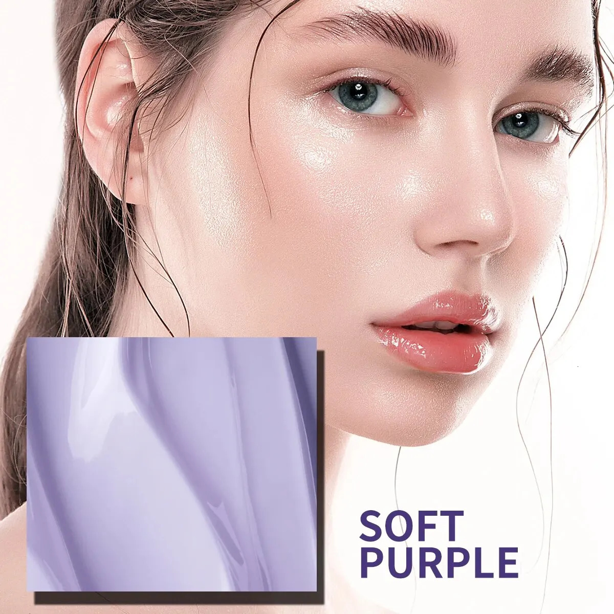 Ilisya Purple Liquid Foundation Face Makeup Cream Cosmetics Lavender LIquid Base Concealer Hydrating Pore Minimizer 30ml 240627
