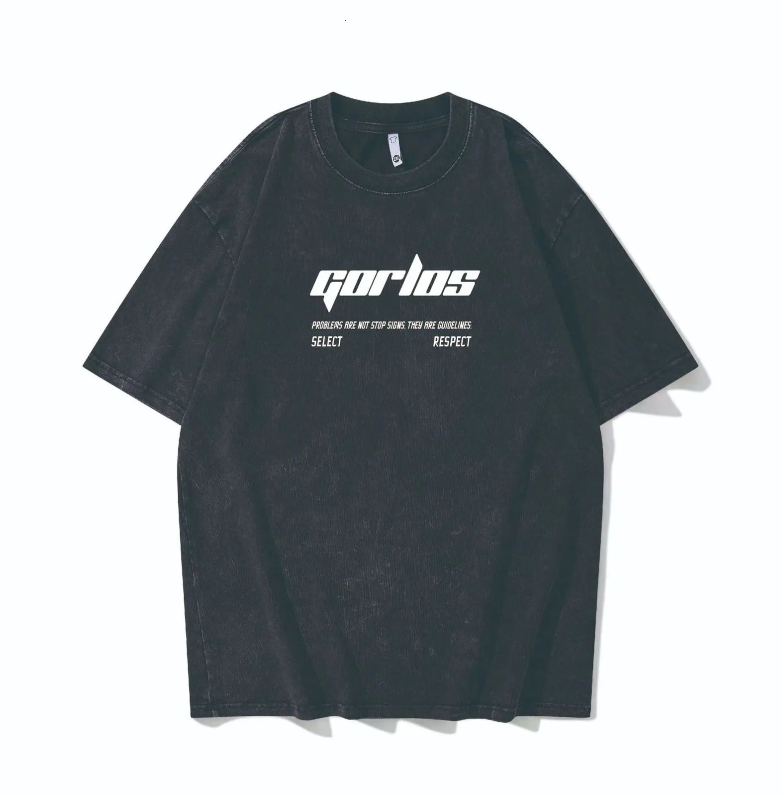 Mens Retro Distressed Letter Printed Shortsleeved Tshirts for Teenagers and Men Trendy Loose Halfsleeved Shirts 240619