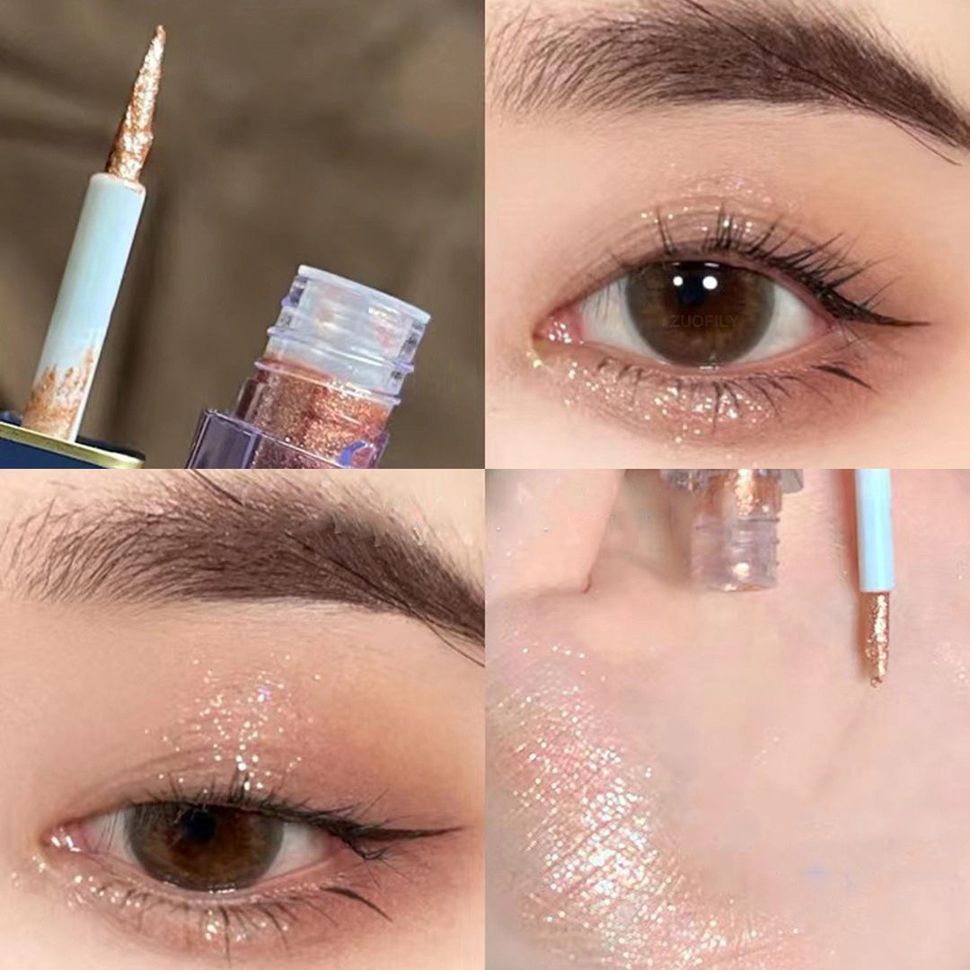 Liquid Eye Shadow Shiny Pearlescent Brightening Lying Silkworm Ins Galaxy Tear Glitter Eyeliner Elf Luxury Makeup Cosmetics 1pcs